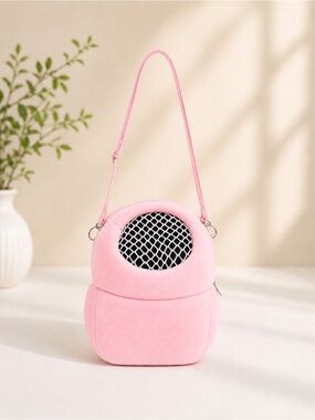 Pink Portable Breathable Small Pet Carrier Bag Travel Pouch